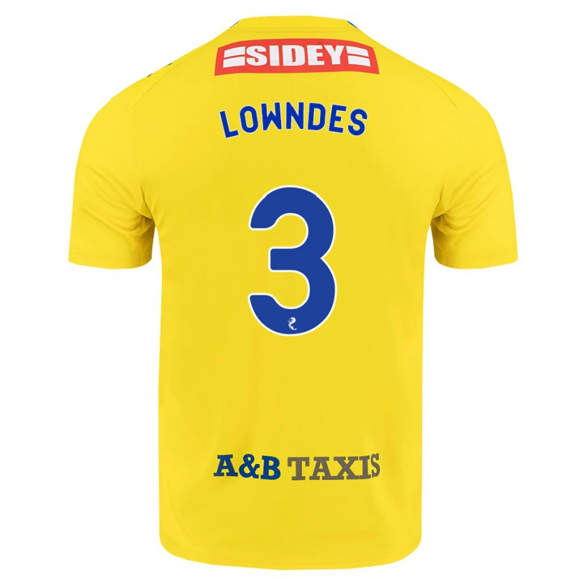 Danxen Femme Maillot Thomas Lowndes #3 Jaune Bleu Noir Tenues Extérieur 2026/27 T-Shirt