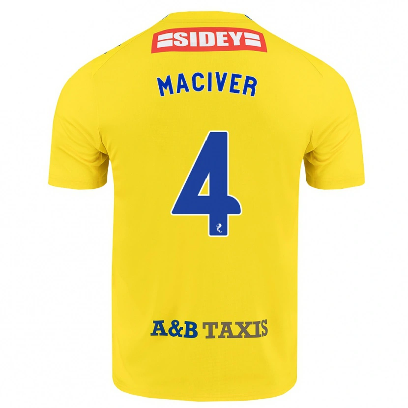 Danxen Femme Maillot Ellie Maciver #4 Jaune Bleu Noir Tenues Extérieur 2026/27 T-Shirt