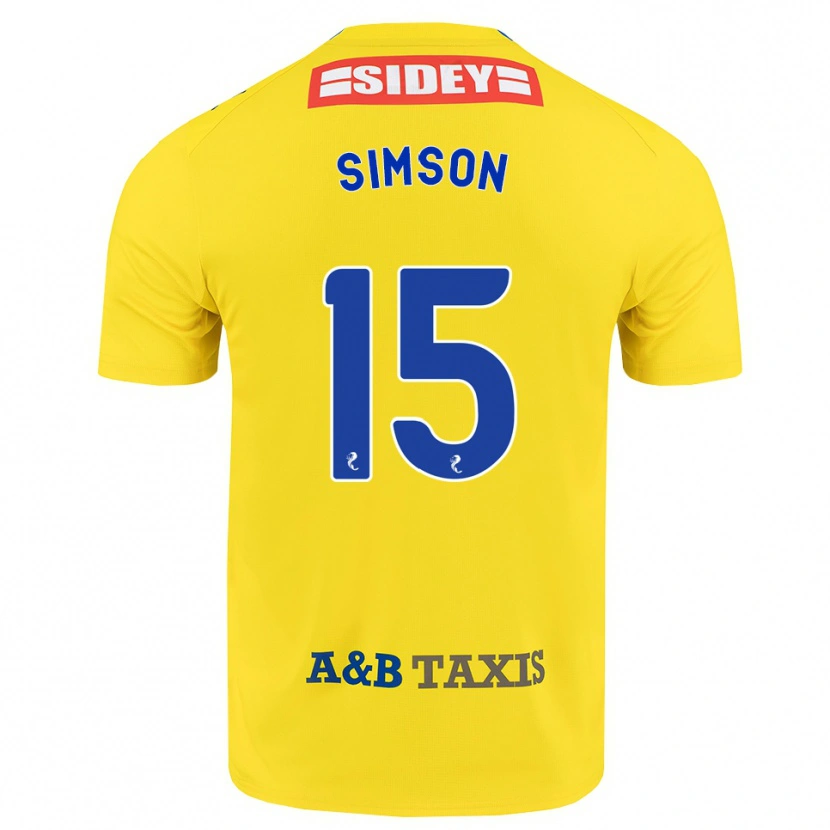 Danxen Femme Maillot Steffi Simson #15 Jaune Bleu Noir Tenues Extérieur 2026/27 T-Shirt