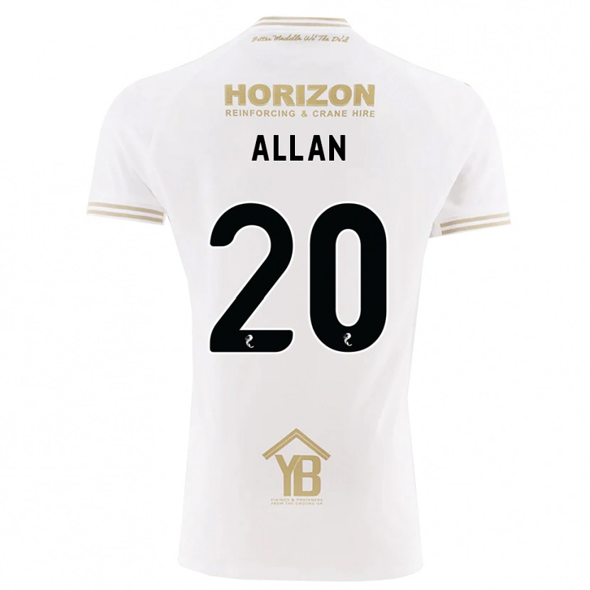 Danxen Femme Maillot Connor Allan #20 Blé Blanc Tenues Extérieur 2026/27 T-Shirt