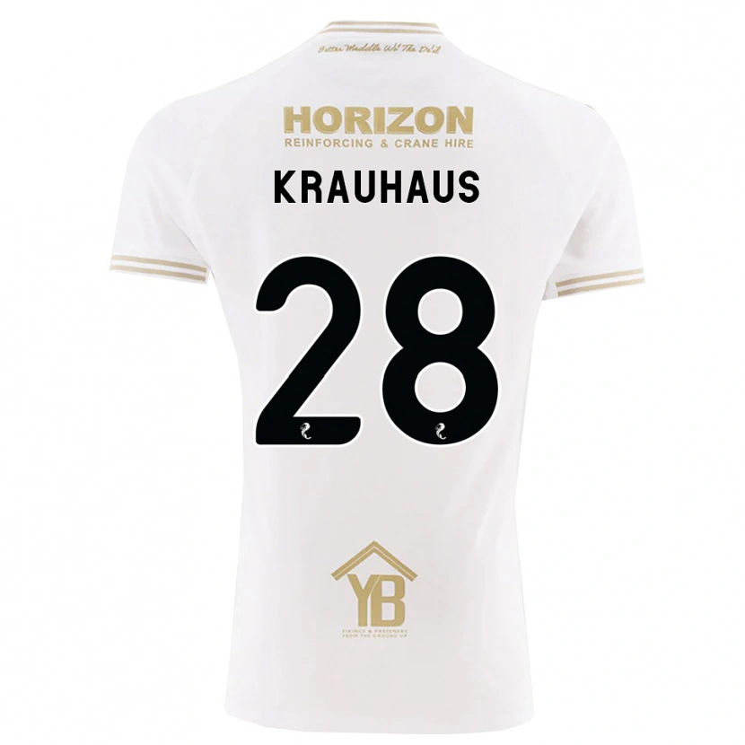Danxen Femme Maillot Ben Krauhaus #28 Blé Blanc Tenues Extérieur 2026/27 T-Shirt