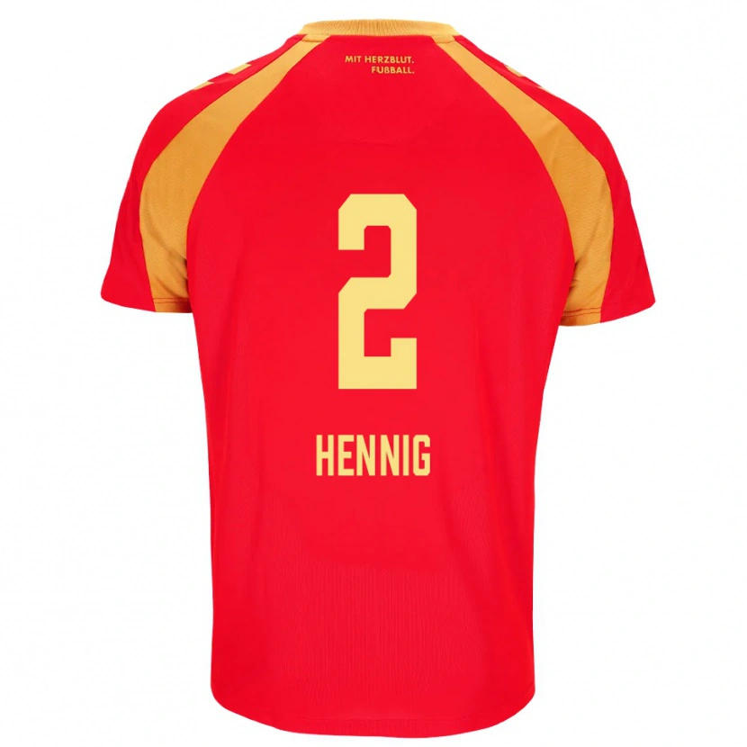 Danxen Femme Maillot Lenny Hennig #2 Rouge Orange Noir Tenues Extérieur 2026/27 T-Shirt