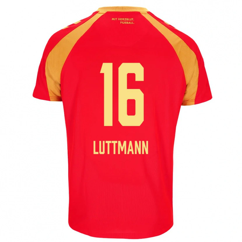 Danxen Femme Maillot Magnus Luttmann #16 Rouge Orange Noir Tenues Extérieur 2026/27 T-Shirt