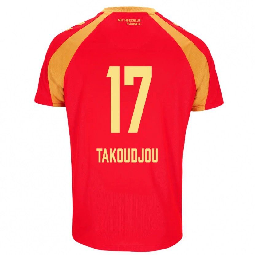 Danxen Femme Maillot Alan Takoudjou Somolinos #17 Rouge Orange Noir Tenues Extérieur 2026/27 T-Shirt