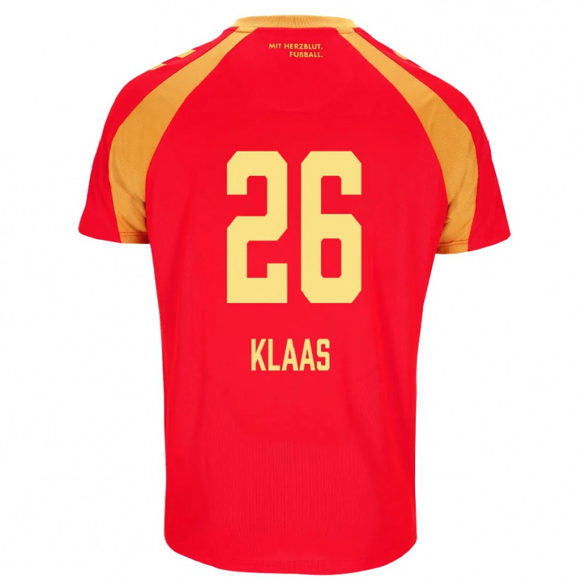 Danxen Femme Maillot Sebastian Klaas #26 Rouge Orange Noir Tenues Extérieur 2026/27 T-Shirt