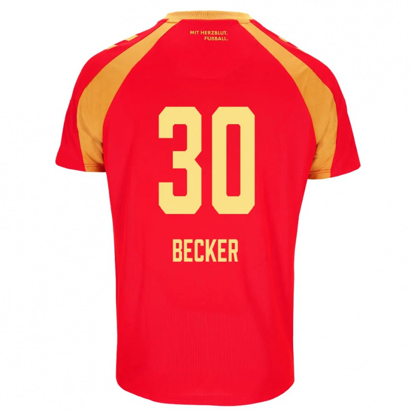 Danxen Femme Maillot Mark Becker #30 Rouge Orange Noir Tenues Extérieur 2026/27 T-Shirt
