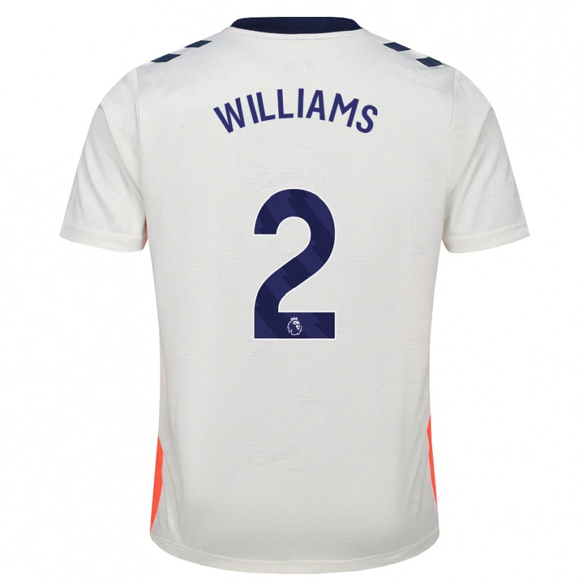 Danxen Femme Maillot Thomas Williams #2 Blanc Orange Bleu Royal Tenues Extérieur 2026/27 T-Shirt