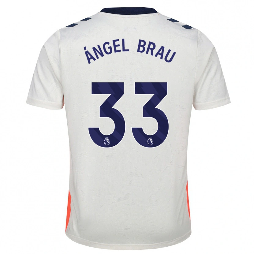 Danxen Femme Maillot Miguel Ángel Brau #33 Blanc Orange Bleu Royal Tenues Extérieur 2026/27 T-Shirt