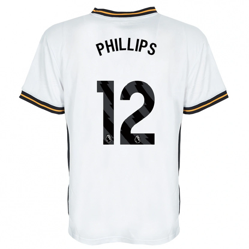 Danxen Femme Maillot Dillon Phillips #12 Blanc Orange Noir Tenues Extérieur 2026/27 T-Shirt
