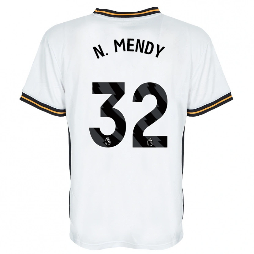 Danxen Femme Maillot Nobel Mendy #32 Blanc Orange Noir Tenues Extérieur 2026/27 T-Shirt