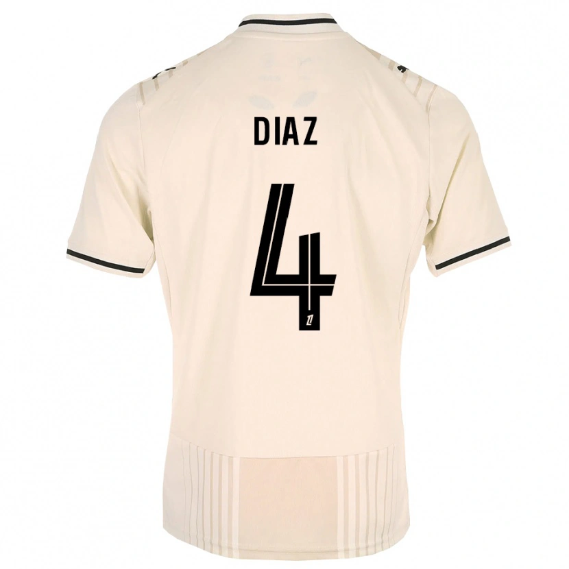 Danxen Femme Maillot Junior Diaz #4 Dentelle Ancienne Noir Blanc Antique Tenues Extérieur 2026/27 T-Shirt