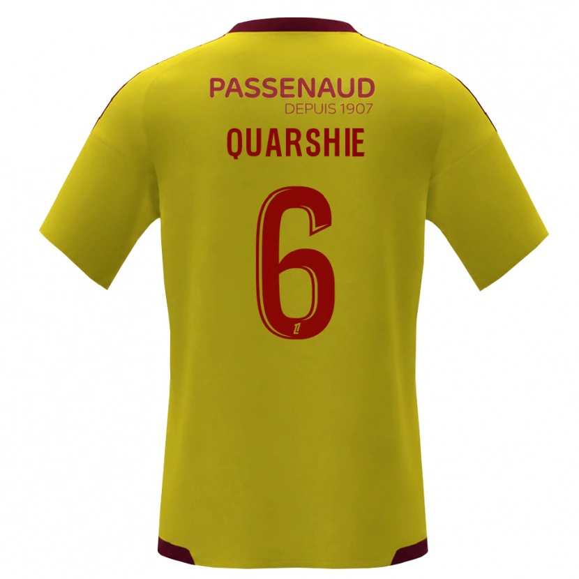 Danxen Femme Maillot Edwin Quarshie #6 Jaune Rouge Vert Tenues Extérieur 2026/27 T-Shirt