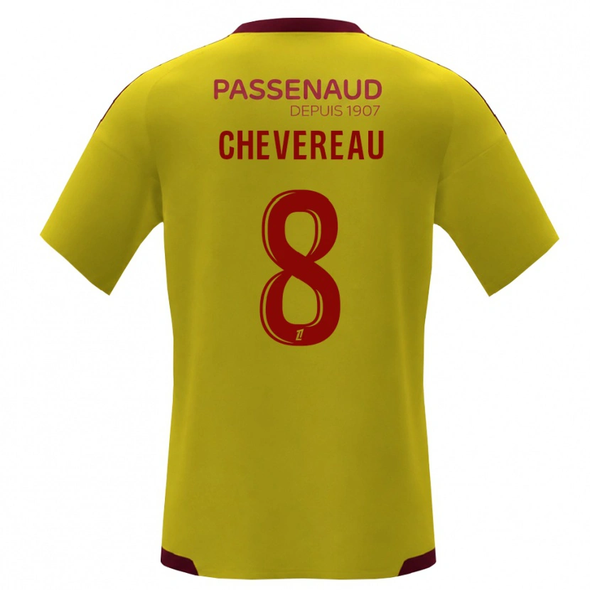 Danxen Femme Maillot Arthur Chevereau #8 Jaune Rouge Vert Tenues Extérieur 2026/27 T-Shirt