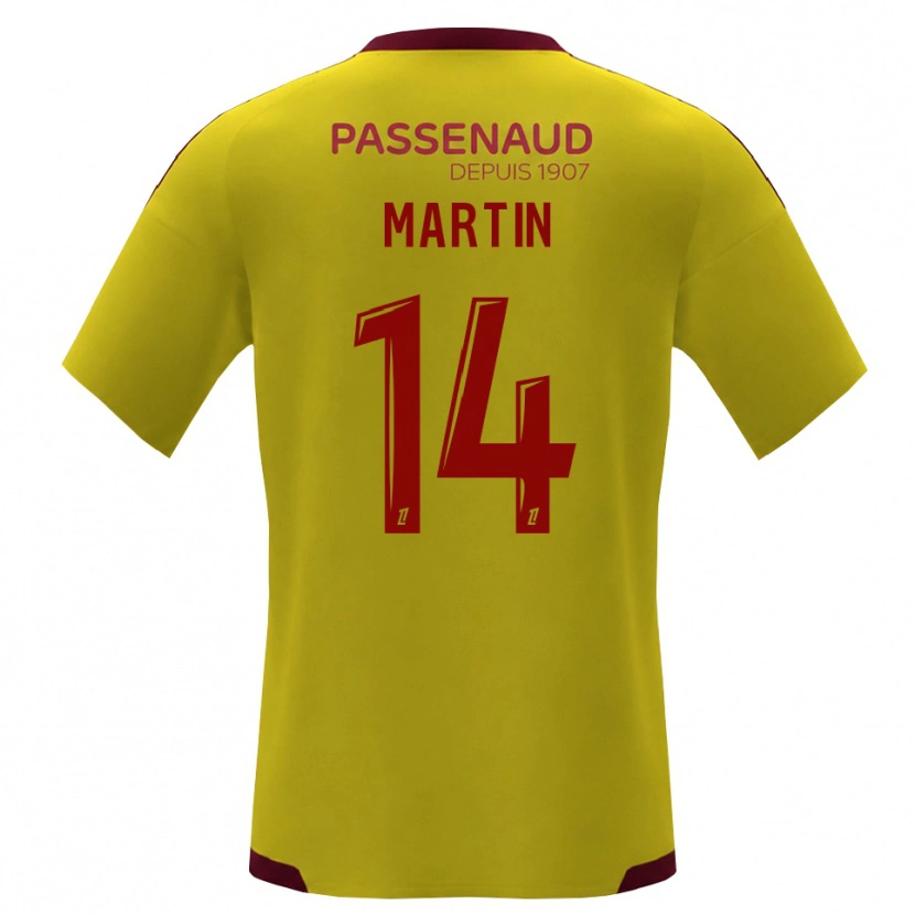 Danxen Femme Maillot Lucas Martin #14 Jaune Rouge Vert Tenues Extérieur 2026/27 T-Shirt