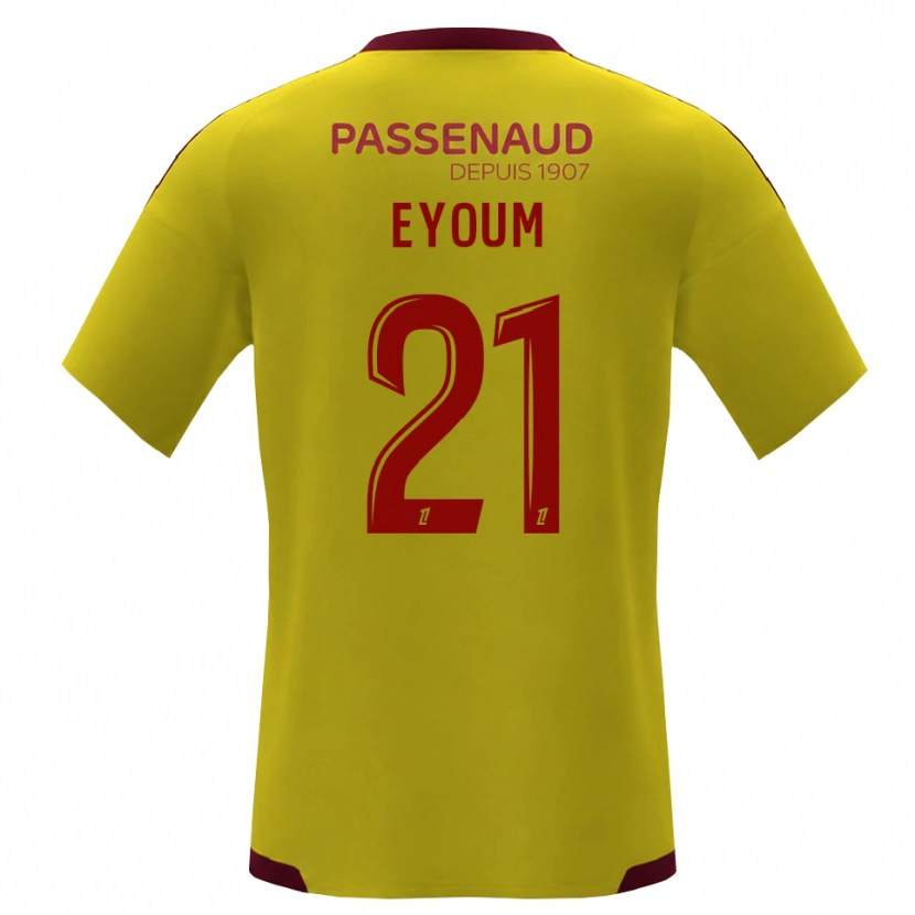 Danxen Femme Maillot Théo Eyoum #21 Jaune Rouge Vert Tenues Extérieur 2026/27 T-Shirt
