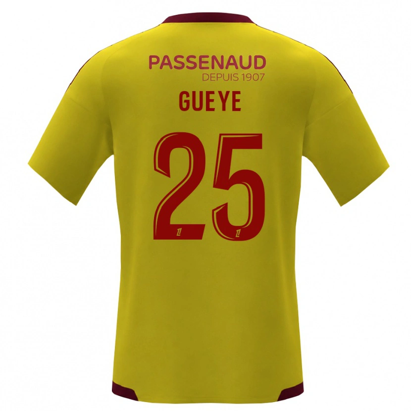 Danxen Femme Maillot Dame Gueye #25 Jaune Rouge Vert Tenues Extérieur 2026/27 T-Shirt