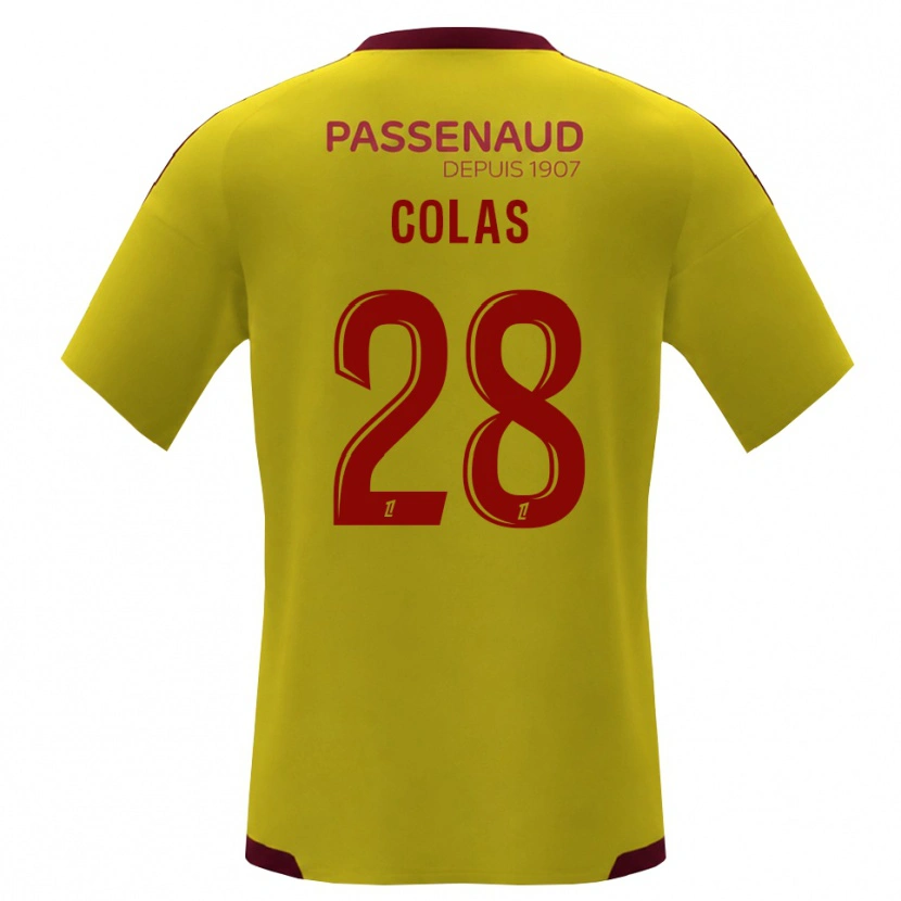 Danxen Femme Maillot Erwan Colas #28 Jaune Rouge Vert Tenues Extérieur 2026/27 T-Shirt