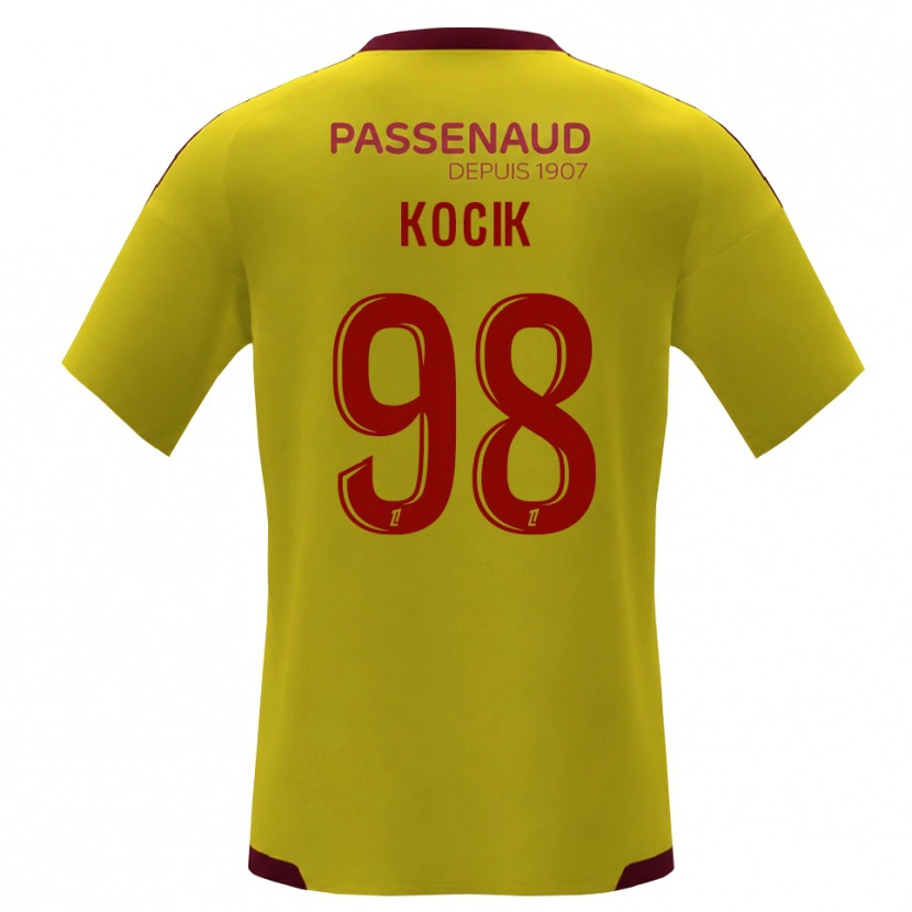 Danxen Femme Maillot Nicolas Kocik #98 Jaune Rouge Vert Tenues Extérieur 2026/27 T-Shirt