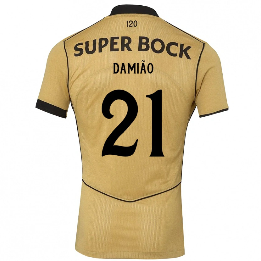 Danxen Femme Maillot Leonardo Damião #21 Goldenrod Noir Tenues Extérieur 2026/27 T-Shirt