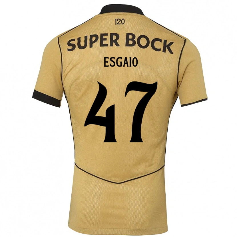 Danxen Femme Maillot Ricardo Esgaio #47 Goldenrod Noir Tenues Extérieur 2026/27 T-Shirt