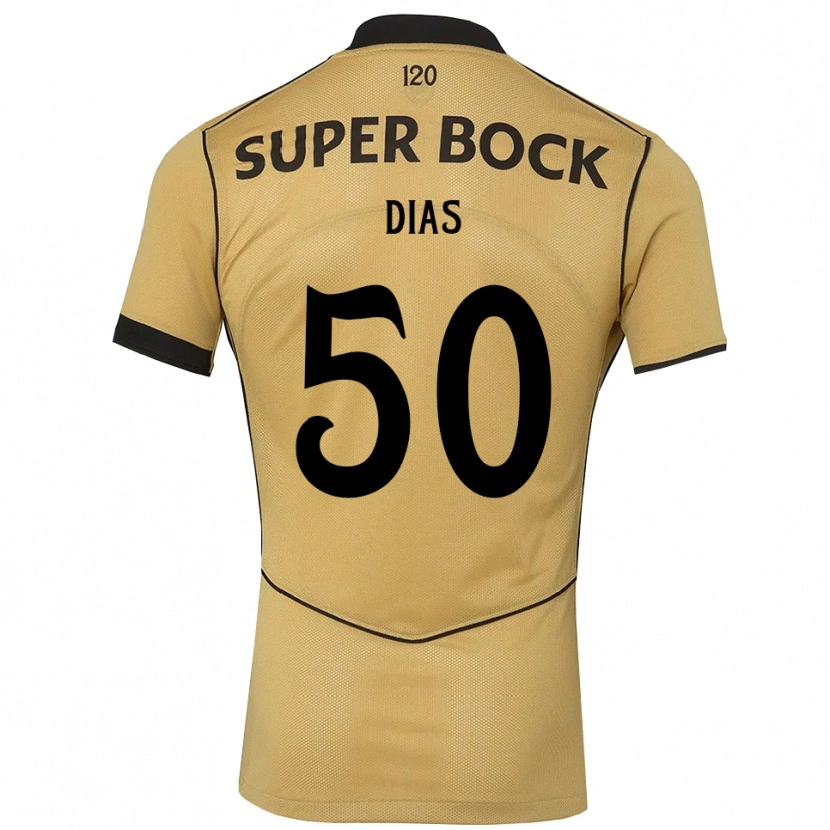 Danxen Femme Maillot Rodrigo Dias #50 Goldenrod Noir Tenues Extérieur 2026/27 T-Shirt