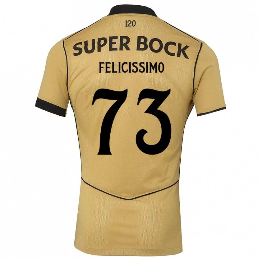 Danxen Femme Maillot Eduardo Felicíssimo #73 Goldenrod Noir Tenues Extérieur 2026/27 T-Shirt