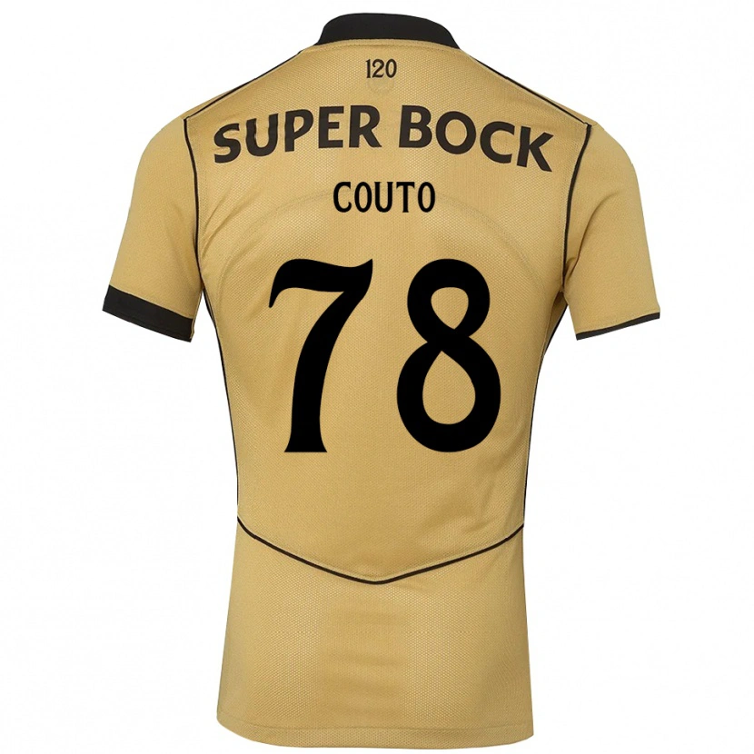 Danxen Femme Maillot Mauro Couto #78 Goldenrod Noir Tenues Extérieur 2026/27 T-Shirt