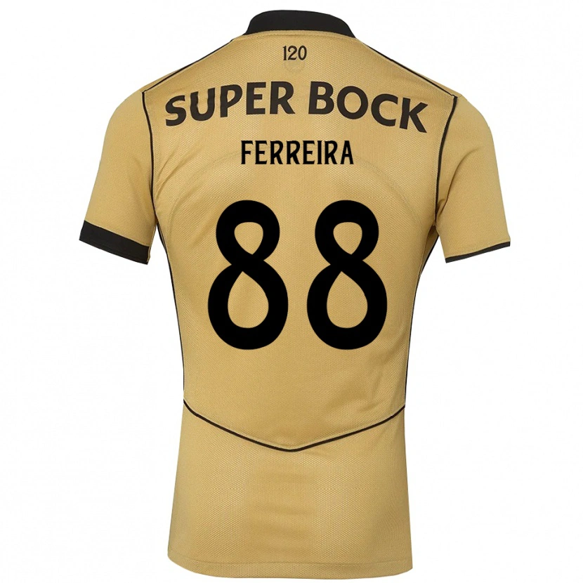 Danxen Femme Maillot Tiago Ferreira #88 Goldenrod Noir Tenues Extérieur 2026/27 T-Shirt