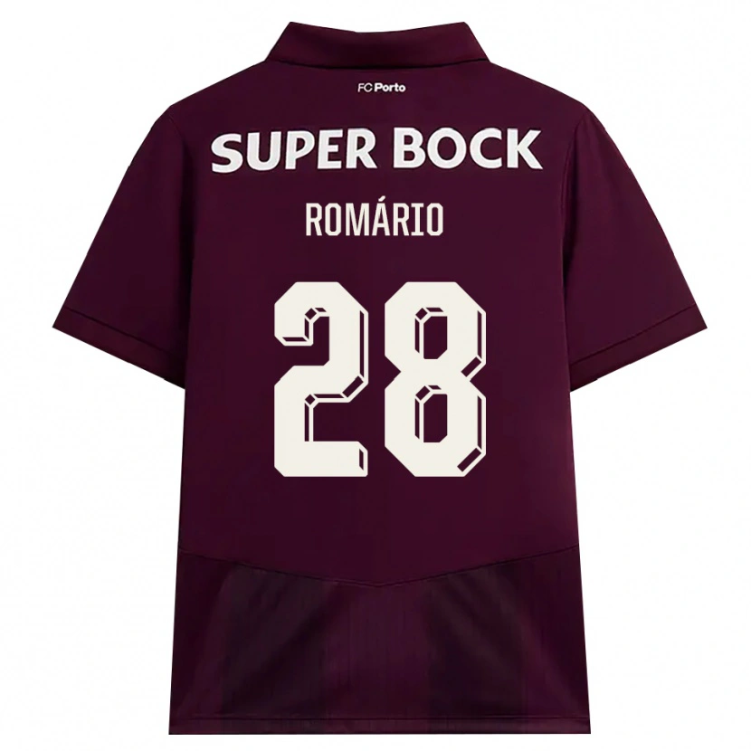 Danxen Femme Maillot Romario Baro #28 Bourgogne Blanc Tenues Extérieur 2026/27 T-Shirt