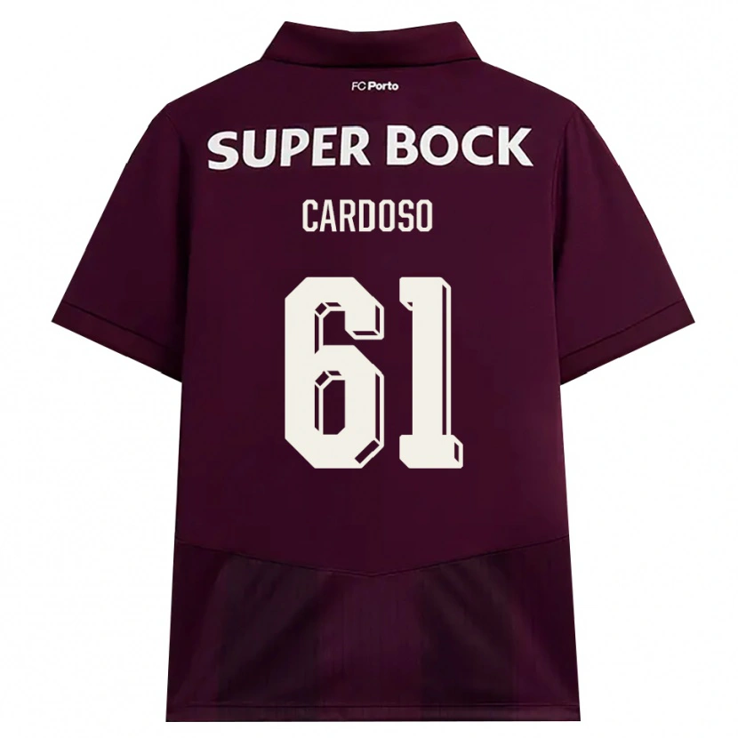 Danxen Femme Maillot Ivan Cardoso #61 Bourgogne Blanc Tenues Extérieur 2026/27 T-Shirt
