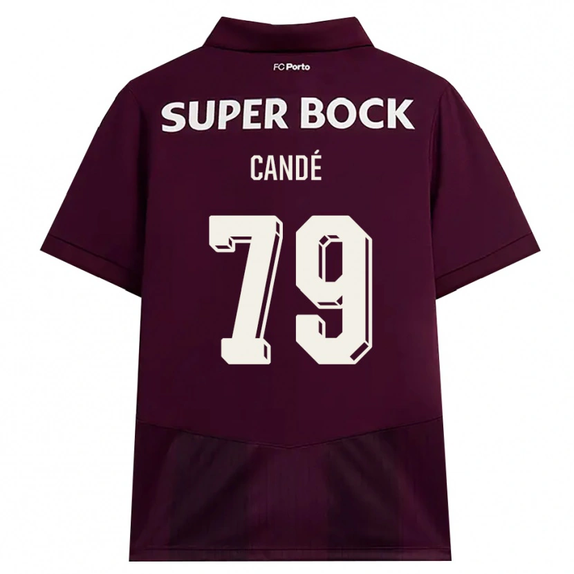 Danxen Femme Maillot Umaro Candé #79 Bourgogne Blanc Tenues Extérieur 2026/27 T-Shirt