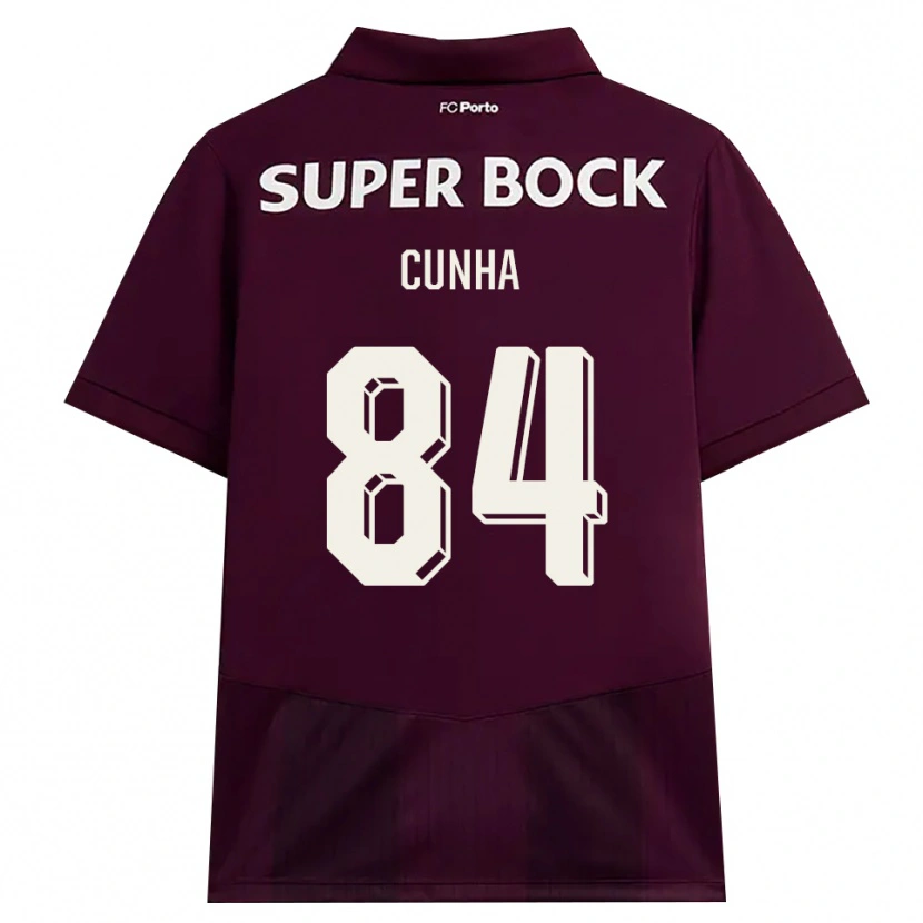 Danxen Femme Maillot Martim Cunha #84 Bourgogne Blanc Tenues Extérieur 2026/27 T-Shirt