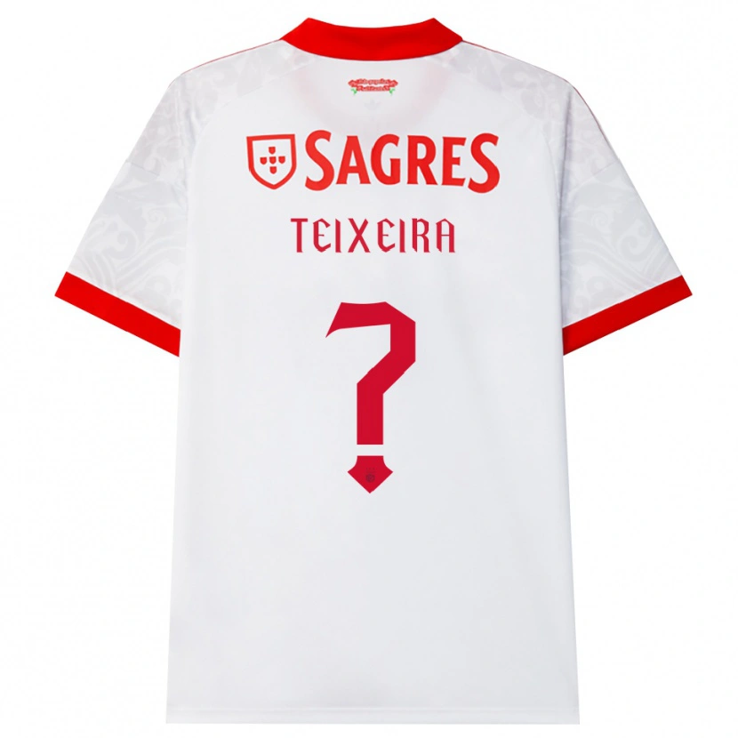 Danxen Femme Maillot Ricardo Teixeira #0 Blanc Rouge Jaune Tenues Extérieur 2026/27 T-Shirt