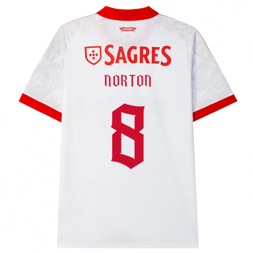 Danxen Femme Maillot Andreia Norton #8 Blanc Rouge Jaune Tenues Extérieur 2026/27 T-Shirt