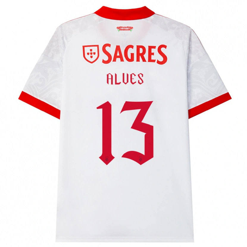 Danxen Femme Maillot Lucia Alves #13 Blanc Rouge Jaune Tenues Extérieur 2026/27 T-Shirt