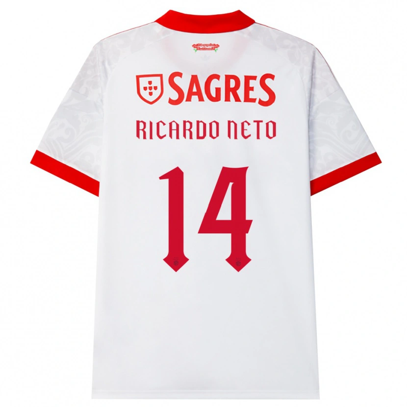 Danxen Femme Maillot Ricardo Neto #14 Blanc Rouge Jaune Tenues Extérieur 2026/27 T-Shirt