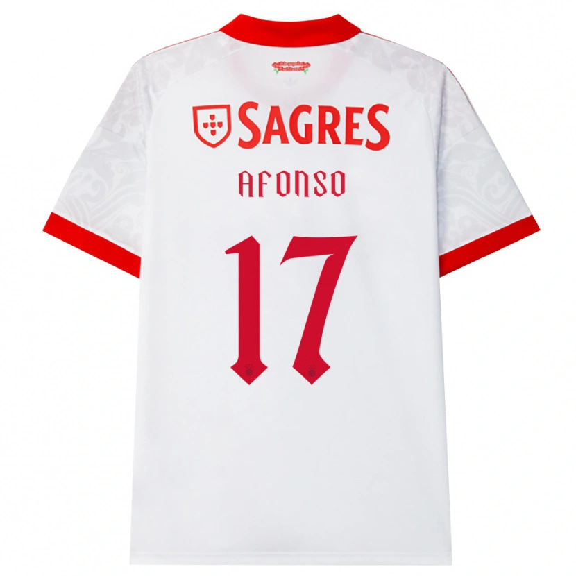 Danxen Femme Maillot João Afonso #17 Blanc Rouge Jaune Tenues Extérieur 2026/27 T-Shirt