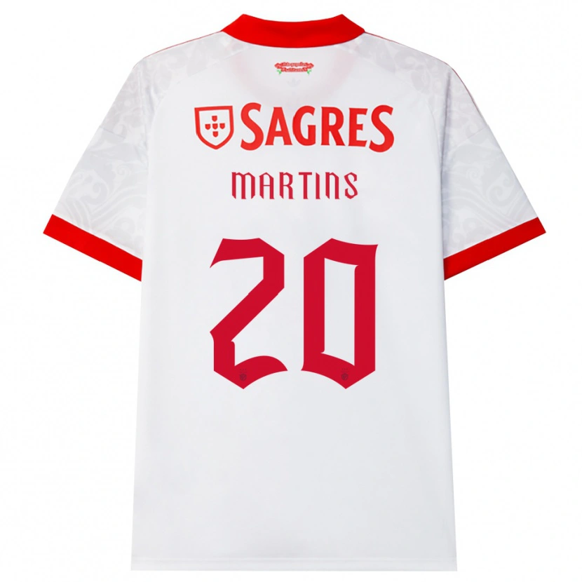 Danxen Femme Maillot Lara Martins #20 Blanc Rouge Jaune Tenues Extérieur 2026/27 T-Shirt
