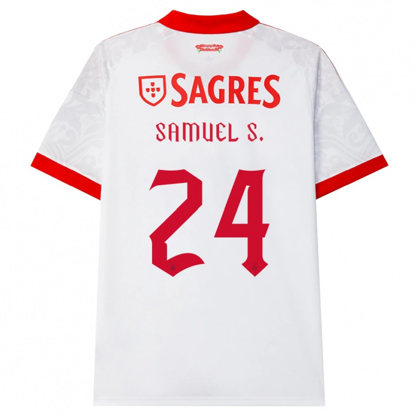 Danxen Femme Maillot Samuel Soares #24 Blanc Rouge Jaune Tenues Extérieur 2026/27 T-Shirt