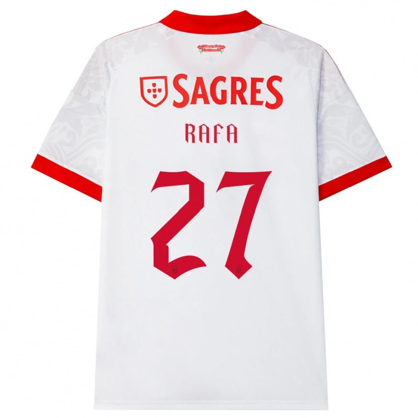 Danxen Femme Maillot Rafa Silva #27 Blanc Rouge Jaune Tenues Extérieur 2026/27 T-Shirt