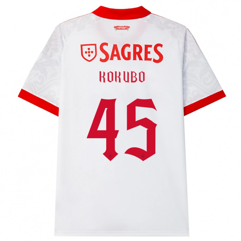 Danxen Femme Maillot Leo Kokubo #45 Blanc Rouge Jaune Tenues Extérieur 2026/27 T-Shirt