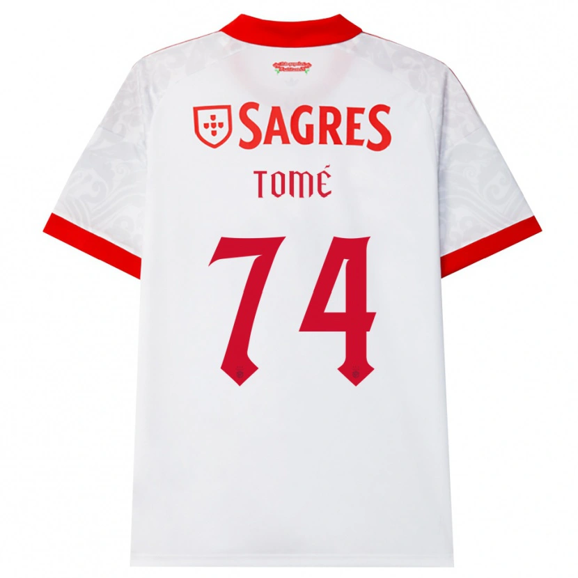 Danxen Femme Maillot Olivio Tomé #74 Blanc Rouge Jaune Tenues Extérieur 2026/27 T-Shirt