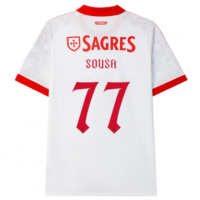 Danxen Femme Maillot Gerson Sousa #77 Blanc Rouge Jaune Tenues Extérieur 2026/27 T-Shirt