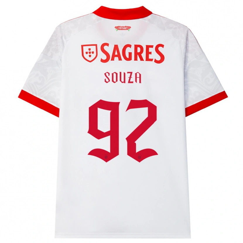 Danxen Femme Maillot Pedro Souza #92 Blanc Rouge Jaune Tenues Extérieur 2026/27 T-Shirt