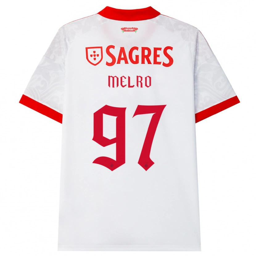 Danxen Femme Maillot José Melro #97 Blanc Rouge Jaune Tenues Extérieur 2026/27 T-Shirt