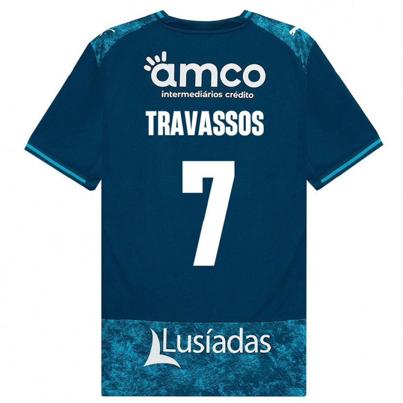 Danxen Femme Maillot Diogo Travassos #7 Darkslategray Mediumturquoise Tenues Extérieur 2026/27 T-Shirt
