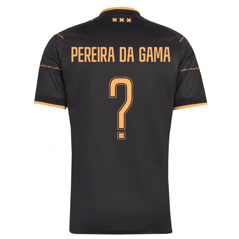 Danxen Femme Maillot Haniel Pereira Da Gama #0 Noir Orange Tenues Extérieur 2026/27 T-Shirt