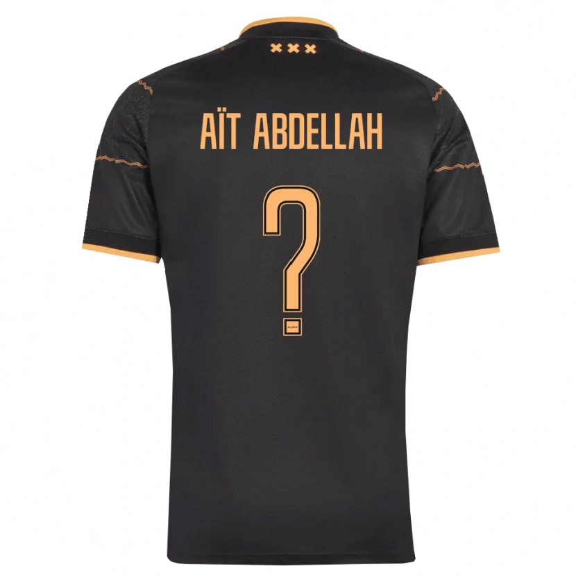 Danxen Femme Maillot Waleed Aït Abdellah #0 Noir Orange Tenues Extérieur 2026/27 T-Shirt