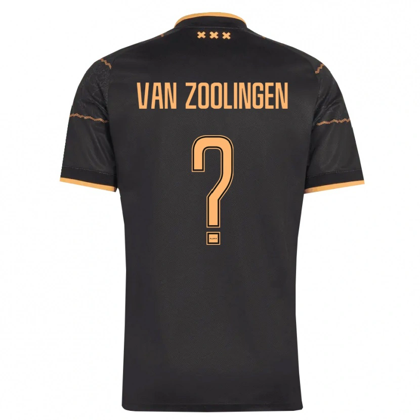 Danxen Femme Maillot Glenn Van Zoolingen #0 Noir Orange Tenues Extérieur 2026/27 T-Shirt