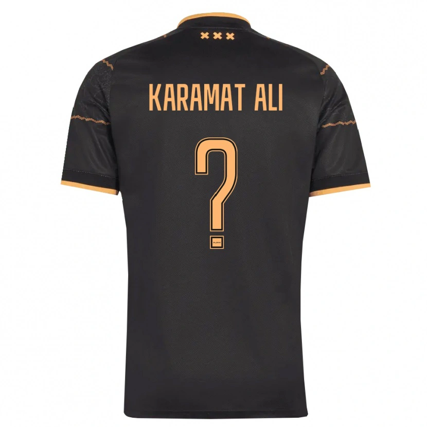 Danxen Femme Maillot Yaïr Karamat Ali #0 Noir Orange Tenues Extérieur 2026/27 T-Shirt